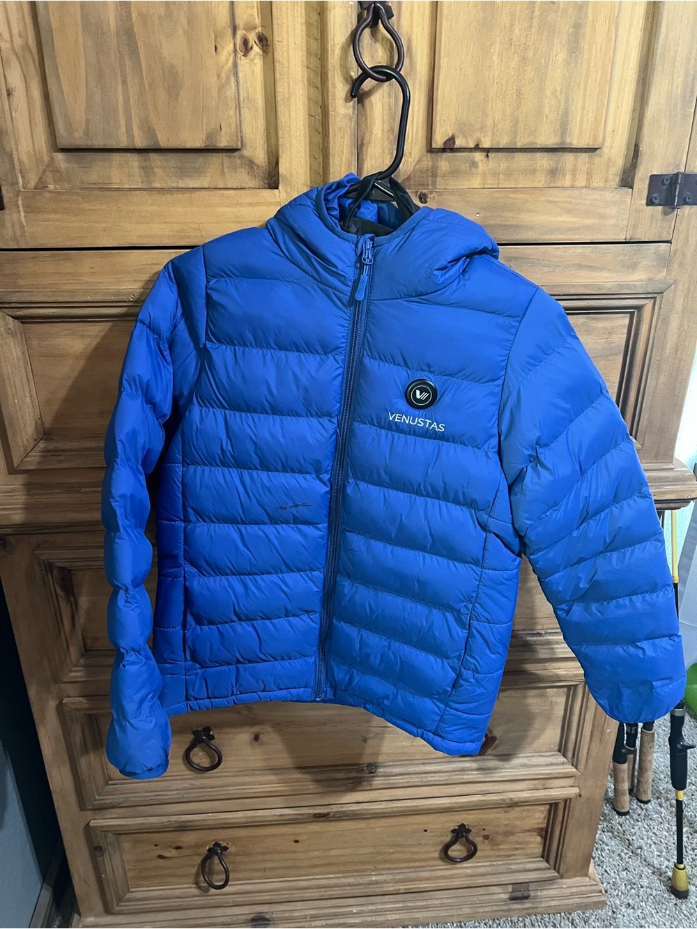 HEATED Kids Blue Puffer Jacket with Hood